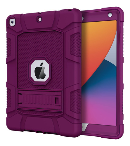 Funda Para iPad Generacion 7 8 Y 9 Resistente Color Vino