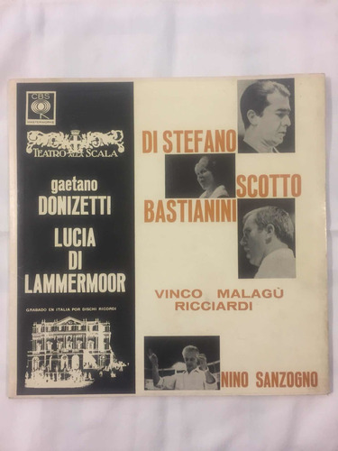 Disco Vinilo Di Stefano Scotto Bastianini Cbs Lammermoor Lp