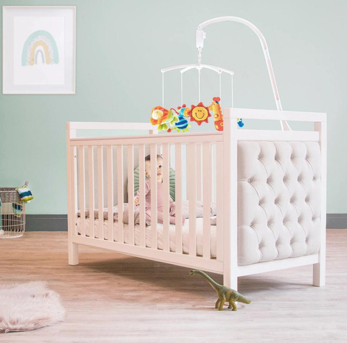 Móvil Para Cuna Musical Carrusel Infantil Interactivo Jugete Color Blanco-multicolor