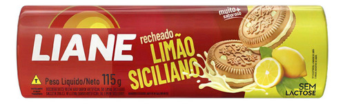 Biscoito Recheado Limão Siciliano Sem Lactose 115g - Liane