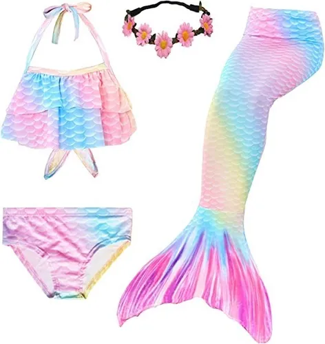Vestido de baño best sale con cola de sirena