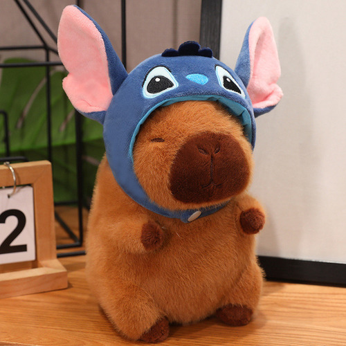 Muñeco De Carpincho De Peluche Con Gorro De 22 Cm Y Sombrero