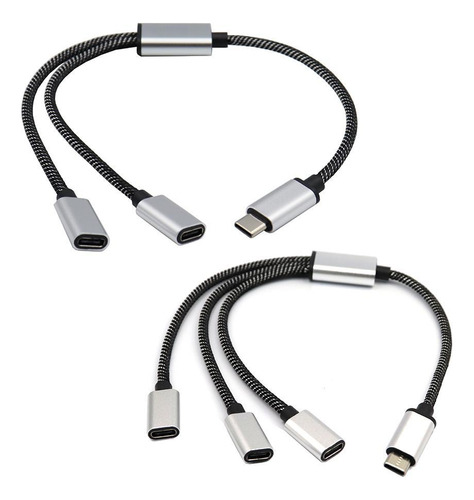 Cable Divisor Usb C Macho A Doble Usb C Hembra Para Tableta