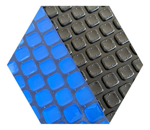 Manta Térmica Para Piscina 6x2,5 300 Micras Proteçãouv 2,5x6 Cor Black And Blue