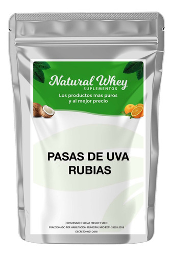 Pasas De Uva Rubia 500 Gr