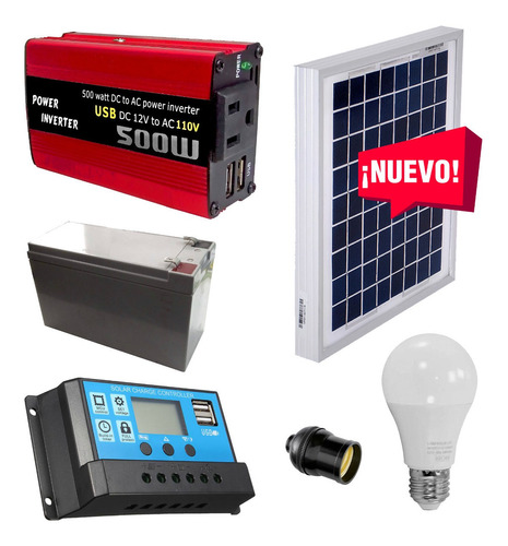 Kit Solar 80 Watts, Batería Agm, Ideal Para Campamento
