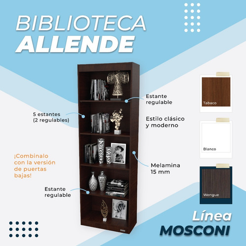 Combo 2 Bibliotecas Estantes Moderna Melamina Colores