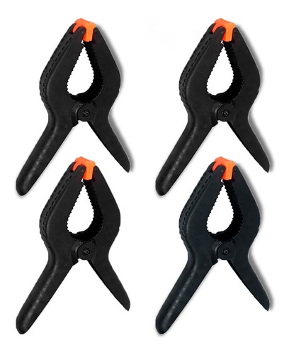 Imagem 4 de 6 de Grampo Sargento 4 Peças 7cm Para Carpinteiro Fixação Aperto