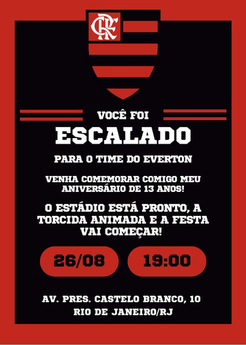 Convite Virtual Flamengo