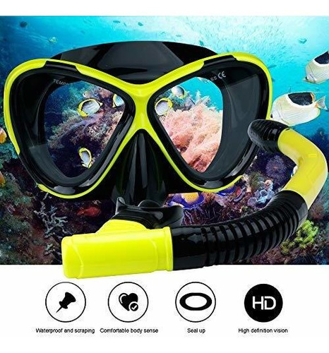 Imagen 4 de 7 de Conjunto De Snorkel Anggo, Adultos, Recreación, Anti-fog