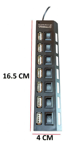 Hub Extensor Usb 7 Puertos Con Switch Alta Velocidad Usb 3.0
