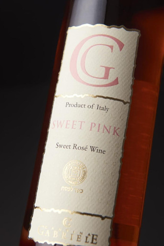 Vino Moscato Pink Rosado Dulce Gabriele Italia Kosher 750ml