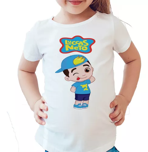 Camiseta Infantil Algodão Personalizada Luccas Neto