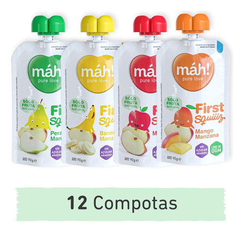 Compotas Mah 12un (1080g) - 4 Sabores Inicio