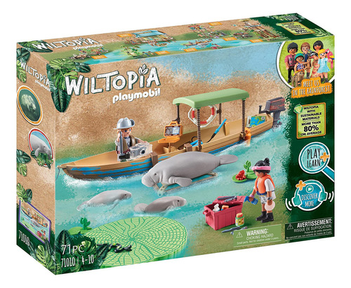 Playmobil Wiltopia - Viaje En Barco A Los Manatíes
