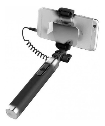 Selfie Stick Rock Com Fio Control & Espelho Ii - 70cm Preto 