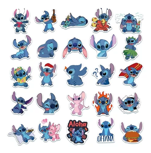 Set 50 Stickers Pegatinas De Stitch 4-7 Cm Nuevos