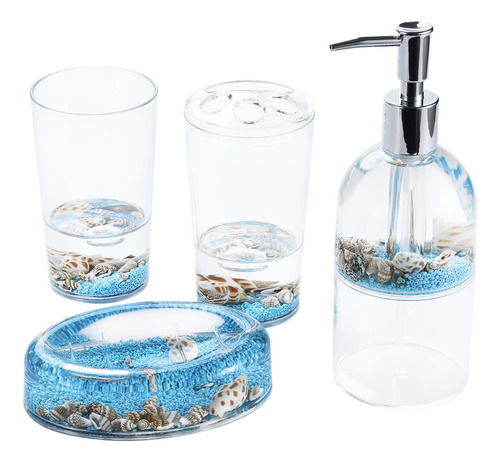 Set Accesorios De Baño Locco Decor Conch