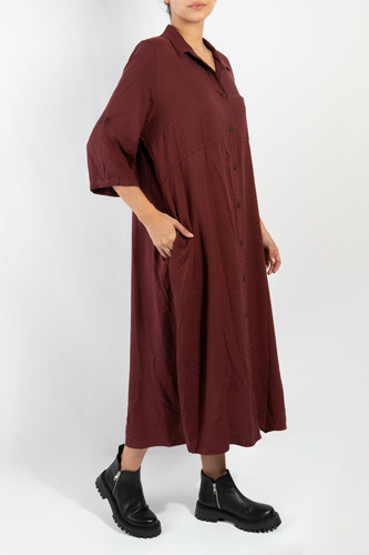 Vestido Camisero Largo Maxi Camisa Amplio Talles