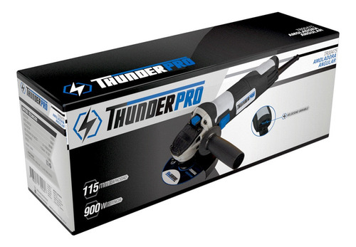 Imagen 3 de 6 de Amoladora Angular 115mm 900w 0/11000 Rpm Thunderpro Tr00475