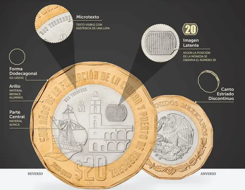 comprar Moneda 20 Pesos 500 Años Fundación Cd Y Pto De Veracruz