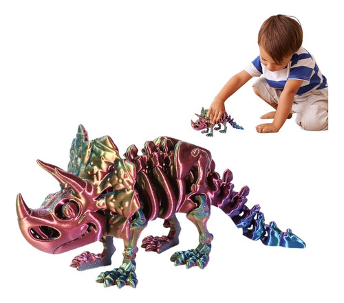 Figura De Dinosaurio Impresa En 3d, Juguete De Dinosaurio