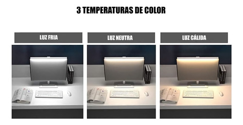 Imagen 3 de 7 de Lampara Para Portátil O Monitor Para Iluminar Teclado Grande
