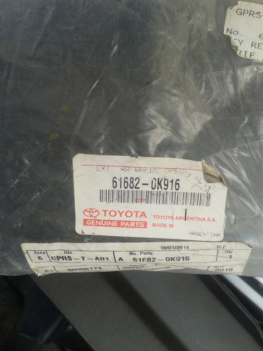 Toyota Hillux (2007) Buche Guardafango Tras/izq