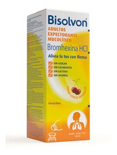Bisolvon® Elixir Jarabe Adultos 120ml - Alivia La Tos