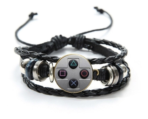 Pulsera Manilla Cuero Control Juego Playstation Hombre Mujer