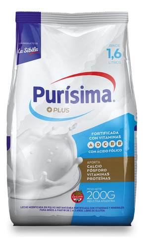 Leche En Polvo Purísima Plus 200g La Sibila