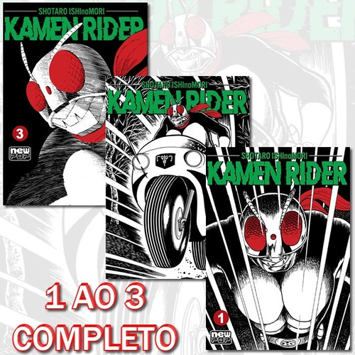 Kamen Rider 1 Ao 3 - Completo! Mangá Newpop! Novo E Lacrado