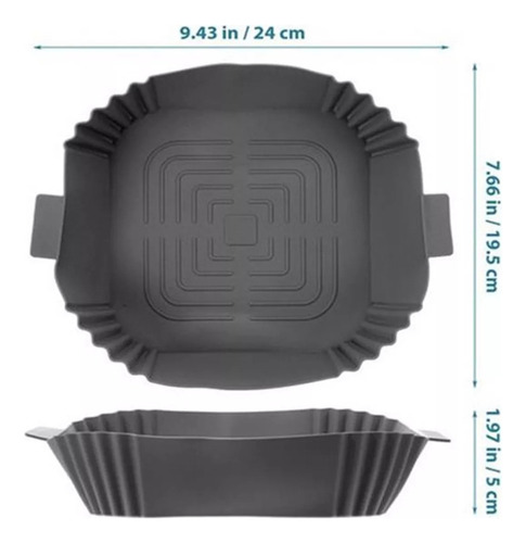 Wu 2 Recipientes Silicone Para Fritadeira A Ar, Pergaminho