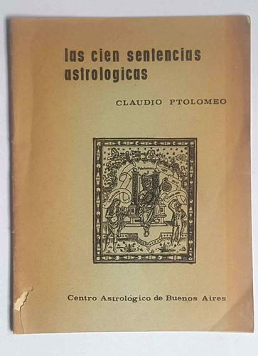 Las Cien Sentencias Astrologicas, Claudio Ptolomeo