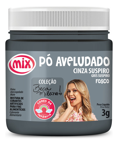 Po Aveludado Cinza Suspiro 3g Mix
