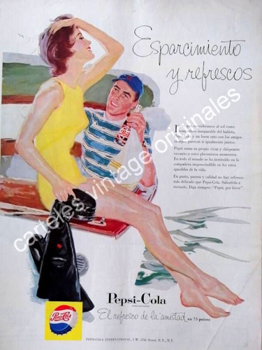 Cartel Retro De Pepsi 1957. Publicidad Artistica /20