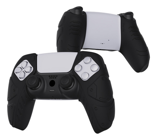 Funda De Silicona Por Separado Con Tapas Para Ps5 Control Color Negro