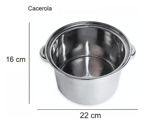 Olla Vaporera Y Colapasta De Acero Inoxidable 7 Litros 24cm