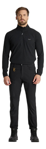 Pantalón Hombre Lennox Q-dry Regular Fit Pants Negro Lippi