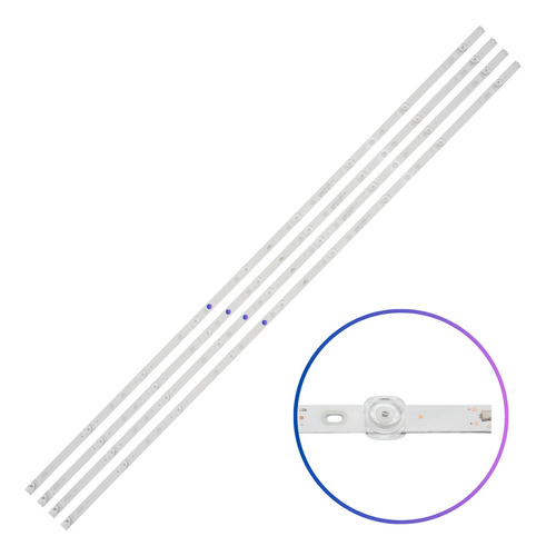 Kit Leds Para Sansui Smx50f3 Smx50f3uad Alum, Nvo (4t,9l) 6v