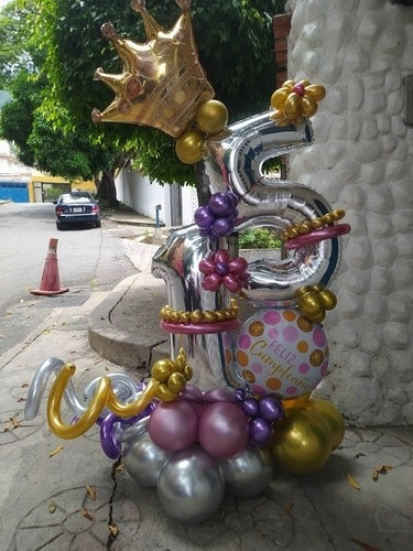 Imagen 2 de 10 de Arreglos Con Globos Para Cumpleaños Aniversario Bouquet