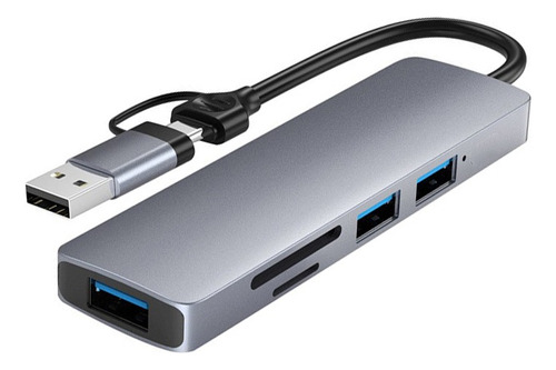 Adaptador Hub Tipo C 6 En 1 Usb 3.0 Hdmi 4k Multipuerto Mac