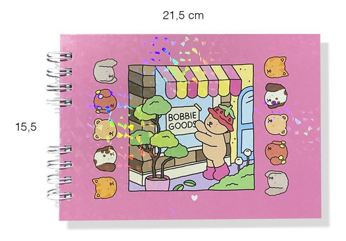 Livro De Colorir Bobbie Goods Capa Dura 100 Páginas A5 120g - Boobie Goods 100 Desenhos
