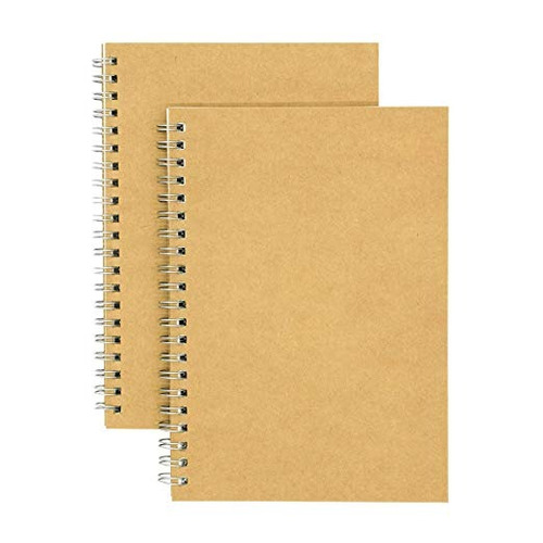 La Cubierta Suave Espiral Notebook Diario 2-pack, Coofficer 