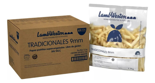 Papas Cong. Tradicional 9mm X 2,5 Kg Lambweston (caja X 6 U)