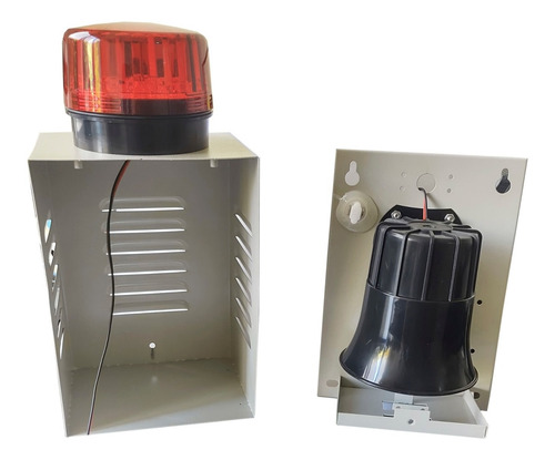 Imagen 4 de 4 de Sirena 20watt 100db 2tono Gabinete Metalico Baliza Led/ikseg