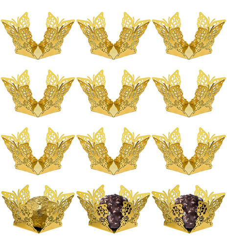 100 Envoltorios Para Trufas, Vasos De Papel Con Forma De Mar