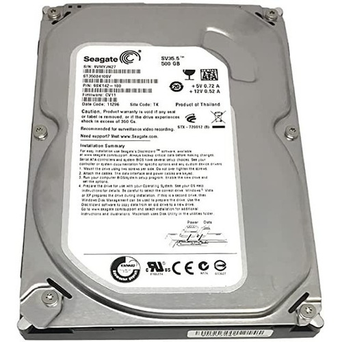 Disco Duro 500gb Seagate 3.5, Pc, Dvr, Sellado Con Garantía