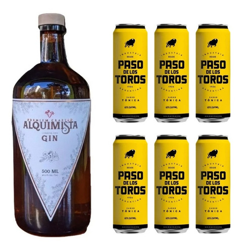 Gin Alquimista 500ml. + 6 Tónicas Paso De Los Toros X 269ml.