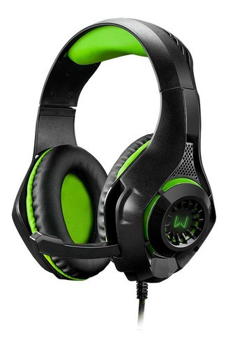 Fone de ouvido over-ear gamer Warrior Rama PH299 com luz LED